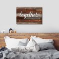 thumbnail image 4 of Asdg76s-Rustic Together Wall Art Inspirational Quotes Pictures Canvas Prints Above Bed Master Bedroom Romantic Family Signs Wall Decor Modern Signs Painting Artwork Bathroom Living Room Home, 4 of 6