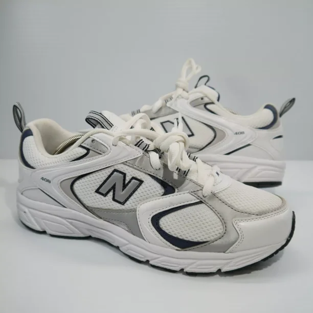 New Balance 408 Munsell White Natural Indigo Running Shoes Mens Sz 7.5 Womens 9