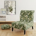 thumbnail image 2 of Designart "Flourishing Green Florals In Elegance I" Green Floral Upholstered Accent Chair - Cottage Arm Chair For Bedroom, 2 of 5