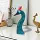 thumbnail image 5 of Estatua Zulema modelo de cabeza de pavo real decoración verde, 5 of 8
