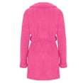 thumbnail image 2 of Womens Fuzzy Robe Short Bathrobe Belted Soft Fleece Bath Robes with Pockets Fall Winter Warm Spa Nightgown 3XL, 2 of 5