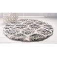 thumbnail image 3 of Rugs.com Athena Shag Collection Rug – 3' 3 Round Gray Shag Rug Perfect For Kitchens, Dining Rooms, 3 of 9