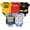 Batman, yellow / red / black / grey, variant on WARNER BROS Justice League DC Comics Batman Newborn Baby Boys 5 Pack Bodysuits Newborn to Infant