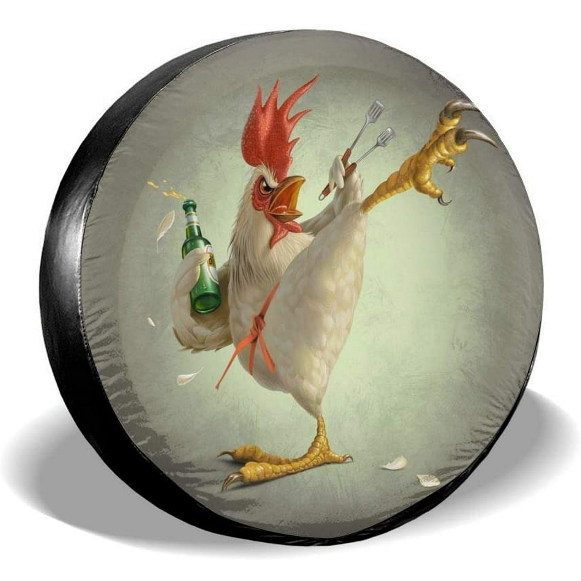 ALmi Funny Chicken Spare Tire Cover Polyester Universal Dust-Proof Waterproof Wheel Covers for Trailer RV SUV Truck and Many Vehicles (14 ALmi Funny Chicken Spare Tire Cover Polyester Universal Dust-Proof Waterproof Wheel Covers for Trailer RV SUV Truck and Many Vehicles (14