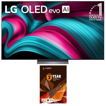 LG OLED77C5PUA 77 Inch 4K OLED Ultra HD Smart TV with 2 Year Amber Protection Plan (2025)