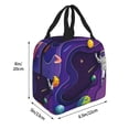 thumbnail image 2 of Pofeuu Astronaut Print Lunch Bag Lunch Box Large Capacity Insulated Lunch Bag for Adult, Leakproof Reusable Lunch Tote Bags for Work, 2 of 5