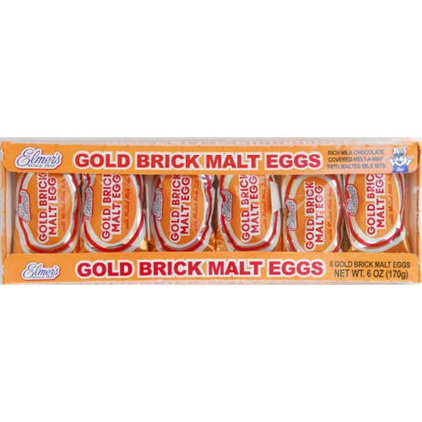 Elmer's Milk Chocolate Gold Brick Malt Eggs, 6 Oz.