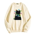 thumbnail image 3 of WEAIXIMIUNG Robe Chandail en Molleton Midi Décontractée Mode Mignonne Motif de Noël Col Rond Manches Longues Chandail à Capuchon, 3 of 3