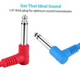 thumbnail image 3 of Guitar Effect Pedal Cables Instrument Patch Cord 15cm 1/4 Inch Right Angle TS Plug PVC Jacket, 6pcs/pack, 3 of 4