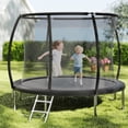 thumbnail image 2 of Gymax Outdoor Trampoline w/Safety Enclosure Net & Anti-Rust Galvanized Steel Frame Black, 2 of 10