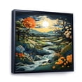 thumbnail image 2 of Designart "Winding River in the Countryside III" Landscapes Floater Framed Canvas Wall Art, 2 of 7