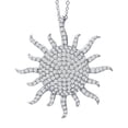 thumbnail image 3 of Lafonn Classic Sterling Silver Platinum Plated Lassire Simulated Diamond Sunburst Pendant Necklace (2.34 CTTW), 3 of 5
