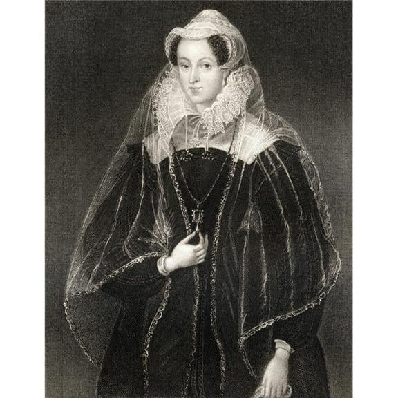 Mary Queen of Scots 1542-1587 Also Mary Stuart Daughter of James V King Poster Print, Large - 26 x 34