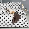 thumbnail image 6 of Microfiber Queen Duvet Cover Set, 3 Pieces Ultra Soft Polka Dots Printed Comforter Cover Set with Zipper Closure and Corner Ties, 6 of 8