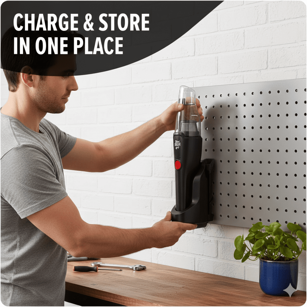 Dirt Devil Grab & Go+ 8V Cordless Hand Vacuum, Powerful and Lightweight, BD30100V, Black