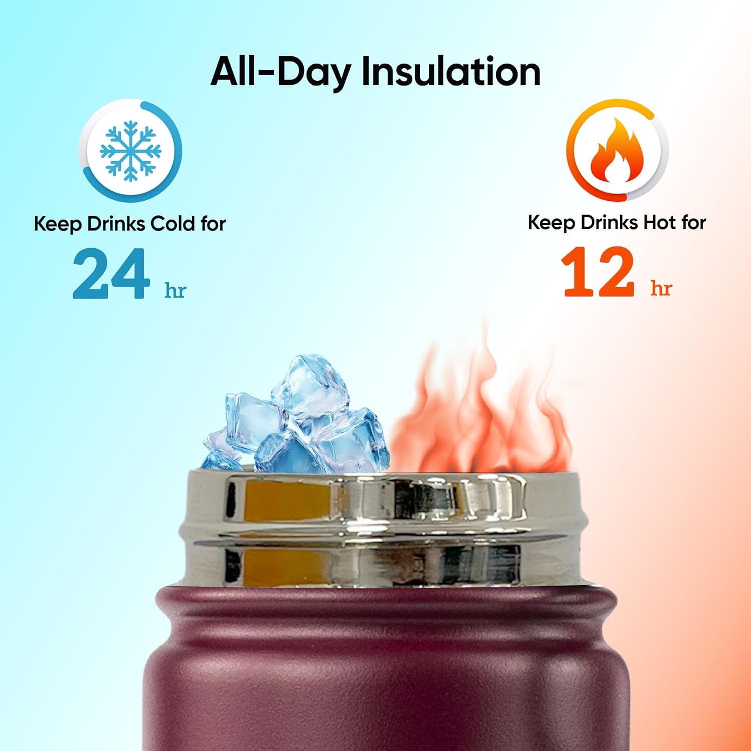 SOLARA Vacuum Insulated 1 Liter Dark Intentions Thermosteel Water Bottle