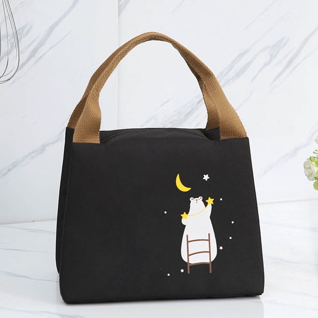 Fiudx Bolsa de Almuerzo Portátil, Diseño Grande con Aislamiento, Mantiene La Comida Fresca Por Más Tiempo, Cierre de Cremallera, Ideal para El Trabajo o Viajes, Bolsa Multifuncional para Comestibles