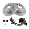 thumbnail image 2 of TRQ Rear Brake Pad & Rotor Kit Brake Pads Brake Rotor Parking Brake Shoe Set Ceramic Fits Select 1995-1998 Jeep Grand Cherokee, 2 of 6