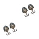 thumbnail image 4 of Ounissouiy 1 Pair Peacock Double Metal Clothes Towel Bag Hook Hanger Wall DIY Plata 2Conjunto, 4 of 6