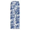 thumbnail image 4 of Willow Pattern Cobalt Blue Pajama Pants Breathable with Pockets Pajamas For Lady Vintage Sleeping Pants Bedroom Homewear, 4 of 6