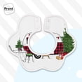 thumbnail image 3 of Hirioo Vintage Buffalo Plaid Christmas Camper for Baby Cotton Petal Bib Drool Bibs for Baby Boy Unisex, 3 of 9