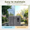 thumbnail image 6 of YRLLENSDAN,Outdoor Trash Can with Lid,Dog Proof Trash Cans,Large Trash Can,Ashtray,Removable Tray,Waterproof Pp Resin Trash,Suitable for Courtyards and Gardens,Gray, 6 of 7