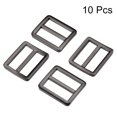 thumbnail image 3 of 25.4mm Flat Metal Slide Buckle Zinc Alloy Electroplated Black 10 Pack, 3 of 5