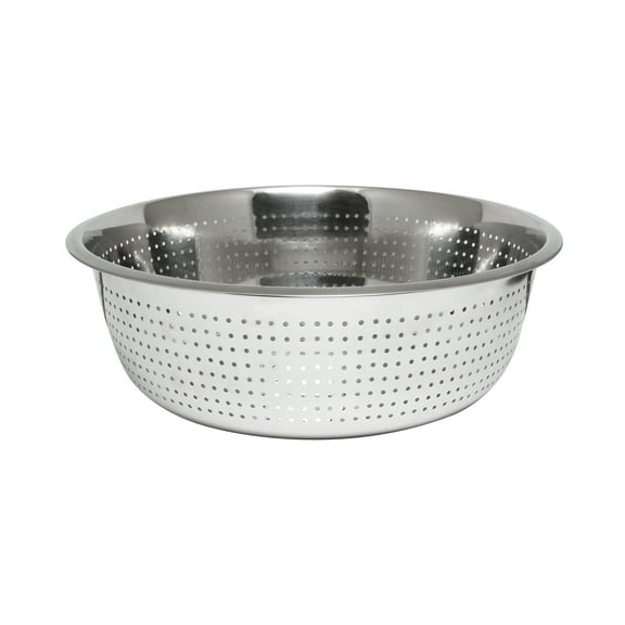 Excellante 15" stainless steel colanders with 2.0 millimeter holes, comes in each