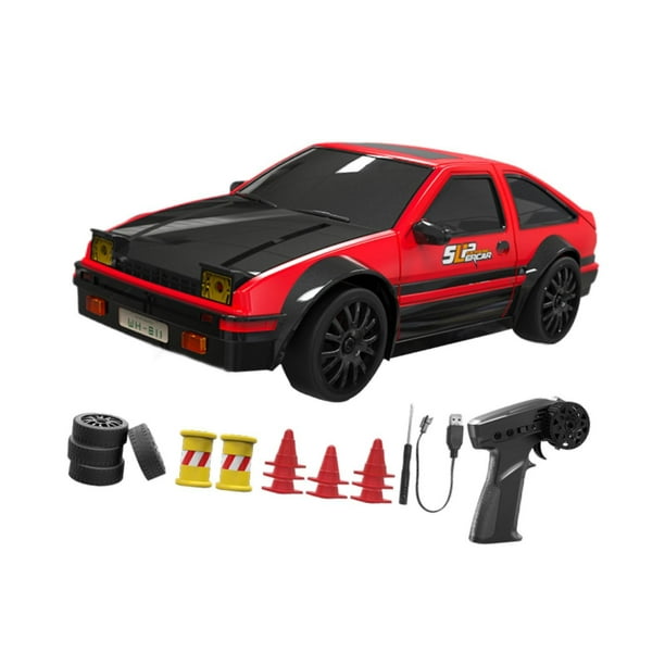 Coche teledirigido a escala 1 24 para adultos y ninos de 6 7 y 8 anos Negro Rojo Walmart en linea
