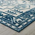 thumbnail image 5 of Reflect Nyssa Distressed Geometric Southwestern Aztec 5x8 Indoor or Outdoor Area Rug Ivory and Blue, 5 of 7