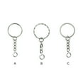 thumbnail image 3 of Key Chain Rings Screw Locking Hook Metal Link Car Keys Ring Split Hanging Parts Tools Loops Tag Jewelry Making Accessories smooth ring, 3 of 6