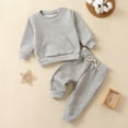 thumbnail image 4 of YTDSCS Kids Baby Spring Fall Sweatshirt Sweatpants Set for Girls,Infant Girls Long Sleeve Pullover Set Soft Breathable Sweatsuit Top+Elastic Pants Outfits,Sizes 3M-4Y, 4 of 7