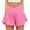 *Hot Pink, variant on Women's Crossover Flowy Running Shorts,Lightweight Quick Dry Athletic Shorts For Women,Ladies Comfy V Waist Yoga Sports Shorts,Brown,S-2XL