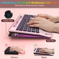 thumbnail image 2 of Wagpak Wireless Keyboard with 7 Colored Backlits, 102-Count and Wrist Rest (Rose gold), 2 of 8