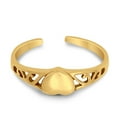 thumbnail image 2 of 4mm Heart Toe Band Ring 925 Sterling Silver Thin Adjustable Stylish Rings For Women, 2 of 5