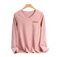 thumbnail image 2 of Aboser Thermal Shirts for Women Long Sleeve Layering Tops Comfy V Neck Basic Shirt Solid Color Underscrubs Soft Casual Pullover Top, 2 of 6