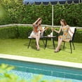 thumbnail image 4 of 3 Piece Outdoor Furniture Patio Bistro Set Balcony Furniture Durable String Conversation Sets Outdoor Patio Chairs Set for Porch Poolside Garden, 4 of 8