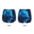 thumbnail image 3 of Balery Wolf Pantalones cortos deportivos para mujer con forro y dos bolsillos, elásticos, para entrenamiento, gimnasio, yoga-XX-Large, 3 of 7