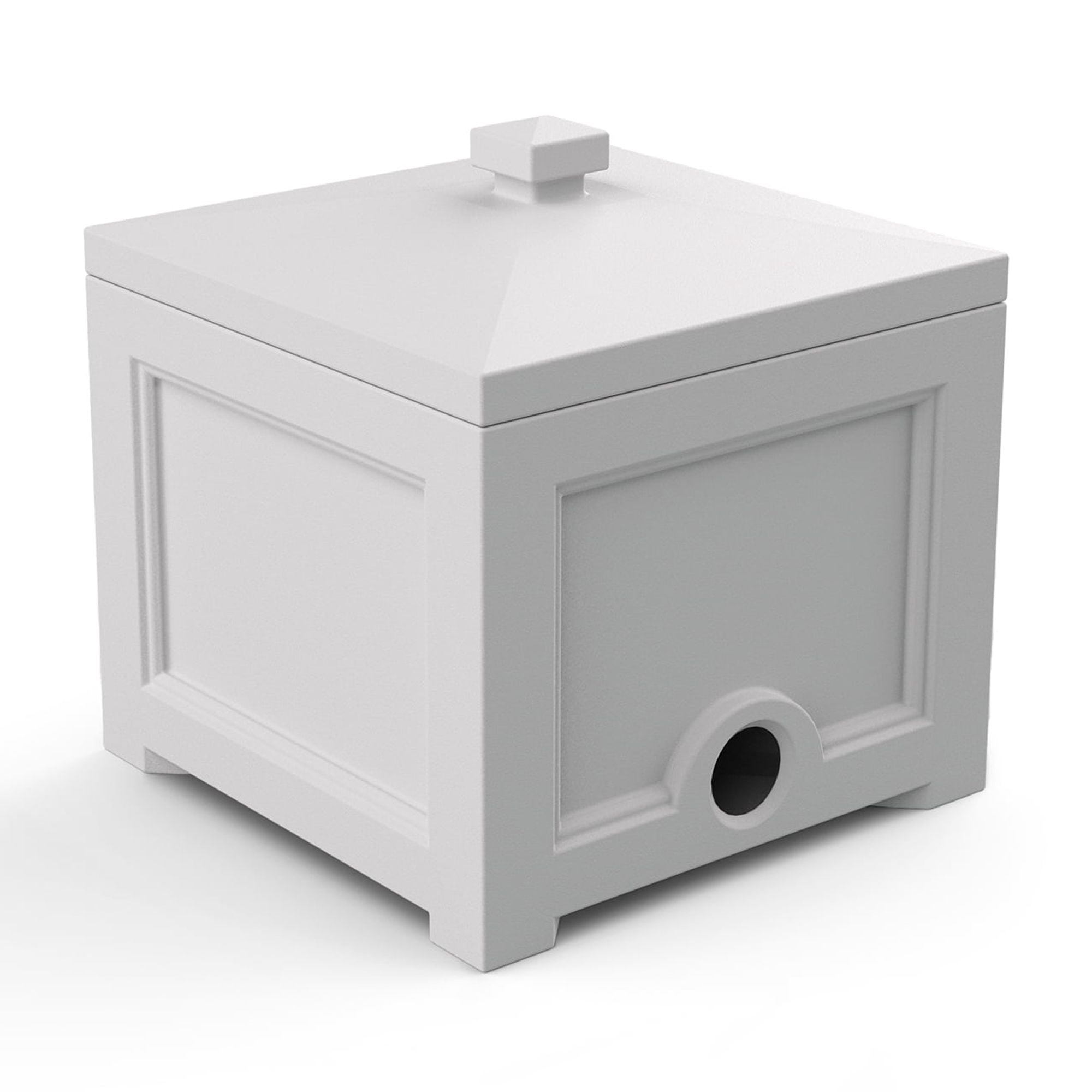 Mayne Fairfield White 100ft Hideaway Garden Hose Bin