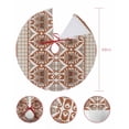 thumbnail image 7 of Brown Geometric Christmas Tree Skirt 48 Inches Large Christmas Skirt Tree, Boho Beige Modern Abstract Art Tree Skirt Christmas Decorations for Fireplace Party Holidays Indoor Outdoor, 7 of 7