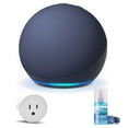 thumbnail image 1 of Echo Dot (5th Gen, 2022 Release) (Deep Sea Blue) with Wifi Smart Plug and Cleaning Kit, 1 of 6