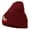 Maroon, variant on California State Flag Map Embroidered Long Beanie - White OSFM