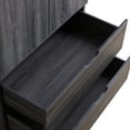 thumbnail image 3 of Benjara BM208872 Wooden Wardrobe with 2 Drawers & 1 Hanging Rod - Distressed Gray, 3 of 5