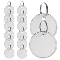 OUNONA 80pcs Key Tags Easy to Write On and Attach Key Tags DIY Projects Supplies Blank Round Key Tags for Labeling Keys Backpacks and More