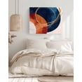 thumbnail image 3 of Navy Blue Burnt Orange Wall Art for Living Room,Canvas Picture Wall Decor for Bathroom Bedroom,Boho Art Modern Geometric Painting Artwork for Office Kitchen Hallway Dining Room Home Decor 24"x32", 3 of 8