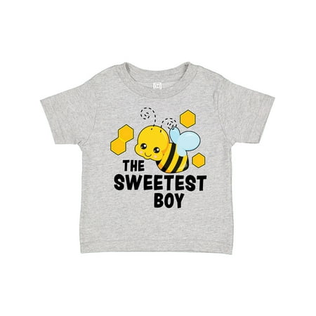 

Inktastic The Sweetest Boy with Bee and Honey Combs Gift Toddler Boy or Toddler Girl T-Shirt
