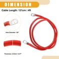 thumbnail image 4 of 1 Pc 3/8" Terminales de 4 pies Longitud de Cable Universal Cable Inversor de Batería - Cables de Batería de Calibre 6 AWG Duraderos - Cobre Puro de Goma Roja, 4 of 7