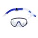 thumbnail image 3 of Máscara de snorkel con lente de vidrio templado resistente y boquilla para snorkel (azul), 3 of 13