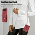 thumbnail image 6 of Dteck Crossbody Wallet Case for Samsung Galaxy Z Flip4 5G, RFID Blocking PU Leather Zipper Handbag Purse Flip Cover, Kickstand Folio Case with Card Slots Wrist Strap Lanyard,Red, 6 of 10