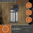 thumbnail image 4 of Hubbard 5-in W 1 Light Dusk to Dawn Textured Black Outdoor Wall Lantern Clear Glass Shade, LED Compatible, 4 of 13